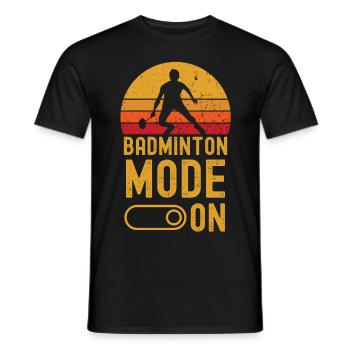 Badminton Mode on retro vintage - Männer T-Shirt - Schwarz - Vorne - AI Model Male 178 light (178cm)