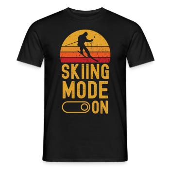 Mode Ski sur rétro vintage - T-shirt homme - noir - Devant - AI Model Male 178 light (178cm)