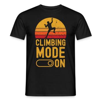 Escalade Mode sur rétro vintage - T-shirt homme - noir - Devant - AI Model Male 178 light (178cm)