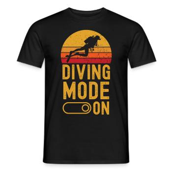 Plongée Mode sur rétro vintage - T-shirt homme - noir - Devant - AI Model Male 178 light (178cm)