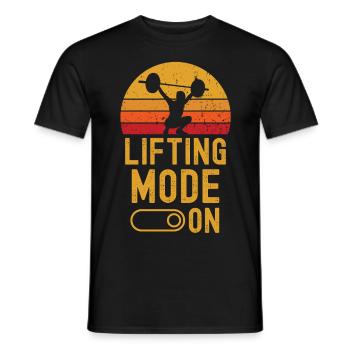 Lifting Mode on retro vintage - Männer T-Shirt - Schwarz - Vorne - AI Model Male 178 light (178cm)