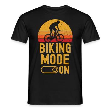 Biking Mode on retro vintage - Men's T-Shirt - black - Front - AI Model Male 178 light (178cm)