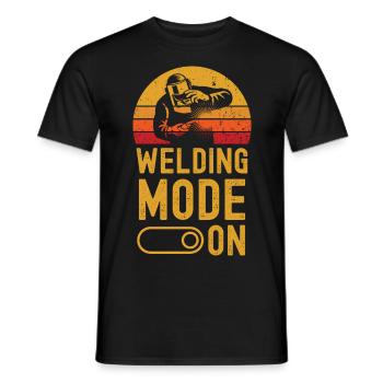 Welding Fashion on retro vintage - Men's T-Shirt - black - Front - AI Model Male 178 light (178cm)