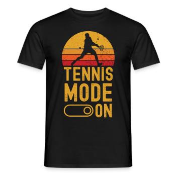 Mode Tennis sur rétro vintage - T-shirt homme - noir - Devant - AI Model Male 178 light (178cm)