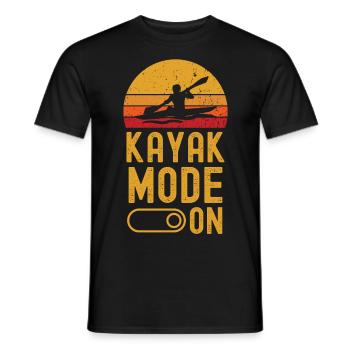 Kayak Mode on retro vintage - Männer T-Shirt - Schwarz - Vorne - AI Model Male 178 light (178cm)
