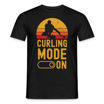 Curling Mode on retro vintage - Männer T-Shirt - Schwarz - Vorne - AI Model Male 178 light (178cm)