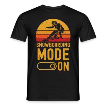 Snowboarding Mode on retro vintage - Männer T-Shirt - Schwarz - Vorne - AI Model Male 178 light (178cm)