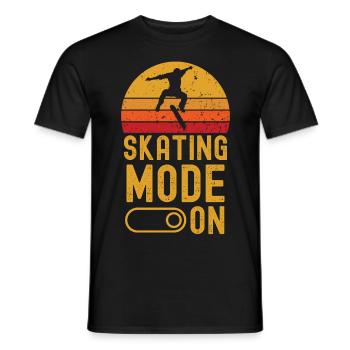 Skating Mode on retro vintage - Männer T-Shirt - Schwarz - Vorne - AI Model Male 178 light (178cm)