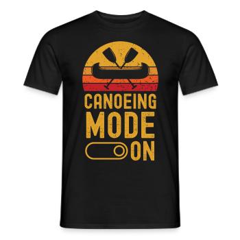 Canoeing Mode on retro vintage - Men's T-Shirt - black - Front - AI Model Male 178 light (178cm)