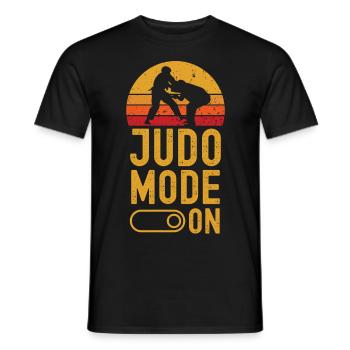Judo Mode sur rétro vintage - T-shirt homme - noir - Devant - AI Model Male 178 light (178cm)