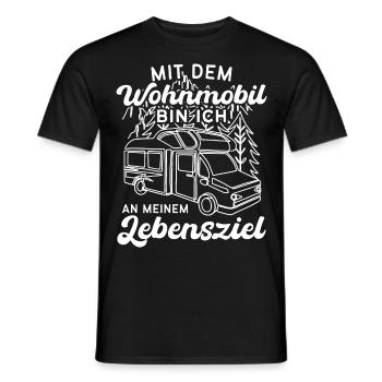 Camping Wohnmobile Spruch - Männer T-Shirt - Schwarz - Vorne - AI Model Male 178 light (178cm)