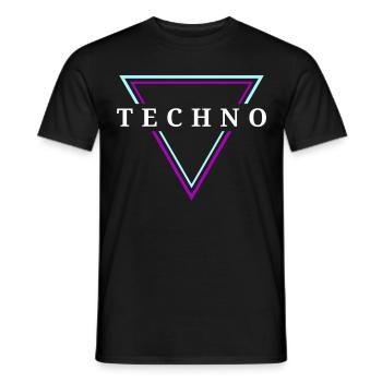 Techno House Party EDM Festival Goa Electro Rave - Männer T-Shirt - Schwarz - Vorne - AI Model Male 178 light (178cm)