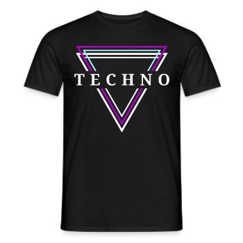 Techno House Party EDM Festival Goa Electro Rave - Männer T-Shirt - Schwarz - Vorne - AI Model Male 178 light (178cm)