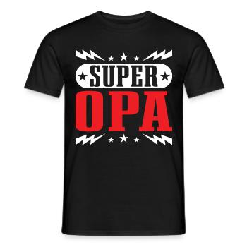 Grand-père, meilleur grand-père Super Opi, petite-nièce - T-shirt homme - noir - Devant - AI Model Male 178 light (178cm)
