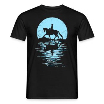 Pferd Reiter Outfit für Mädchen die Pferde lieben - Männer T-Shirt - Schwarz - Vorne - AI Model Male 178 light (178cm)