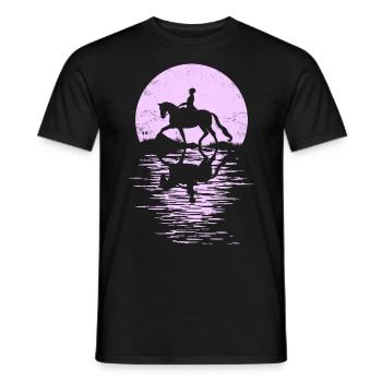 Pferd Reiter Outfit für Mädchen die Pferde lieben - Männer T-Shirt - Schwarz - Vorne - AI Model Male 178 light (178cm)