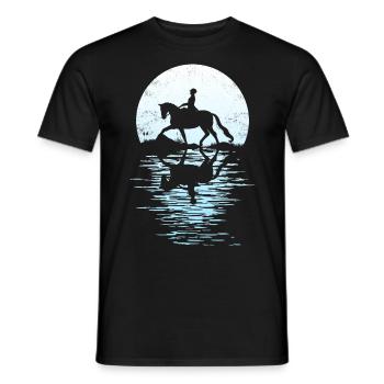 Pferd Reiter Outfit für Mädchen die Pferde lieben - Männer T-Shirt - Schwarz - Vorne - AI Model Male 178 light (178cm)