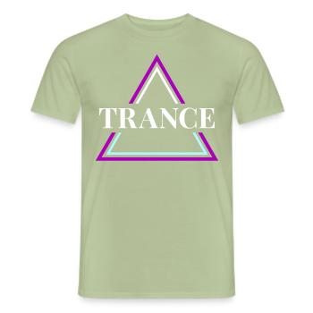Trance House Party EDM Festival Goa Electro Rave - T-shirt homme - vert sauge - Devant - AI Model Male 178 light (178cm)