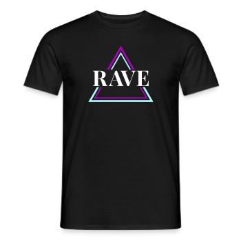 Techno House Party EDM Festival Goa Electro Rave - Männer T-Shirt - Schwarz - Vorne - AI Model Male 178 light (178cm)