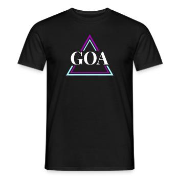 GOA Techno House Party EDM Festival Electro Rave - Men's T-Shirt - black - Front - AI Model Male 178 light (178cm)