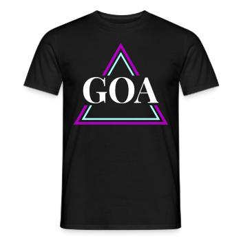 GOA Techno House Party EDM Festival Electro Rave - Männer T-Shirt - Schwarz - Vorne - AI Model Male 178 light (178cm)