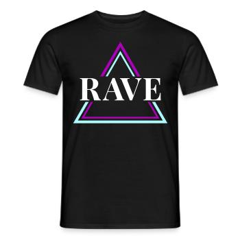 Techno House Party EDM Festival Goa Electro Rave - Männer T-Shirt - Schwarz - Vorne - AI Model Male 178 light (178cm)