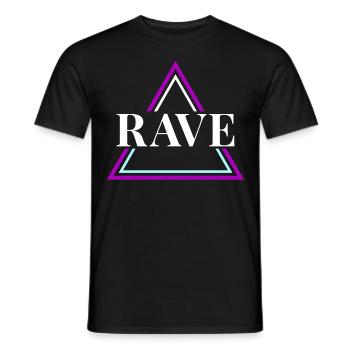 Techno House Party EDM Festival Goa Electro Rave - Männer T-Shirt - Schwarz - Vorne - AI Model Male 178 light (178cm)