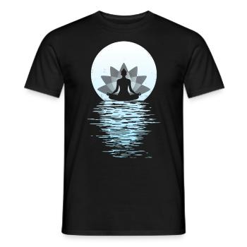 Yoga Yogini Health Meditation Outfits Girls - Men's T-Shirt - black - Front - AI Model Male 178 light (178cm)