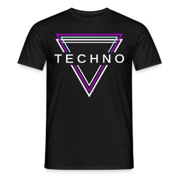 Techno House Party EDM Festival Goa Electro Rave - Männer T-Shirt - Schwarz - Vorne - AI Model Male 178 light (178cm)
