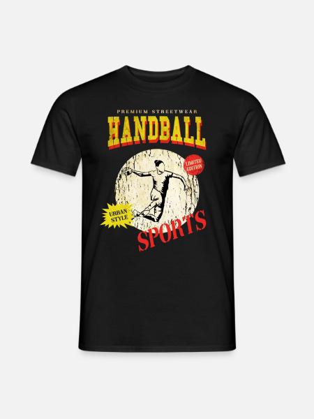 Handball player Handball player Vintage Retro - Men's T-Shirt - black