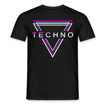 Techno House Party EDM Festival Goa Electro Rave - T-shirt homme - noir - Devant - AI Model Male 178 light (178cm)
