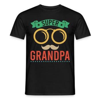 Grand-père, meilleur grand-père Super Opi, petite-nièce - T-shirt homme - noir - Devant - AI Model Male 178 light (178cm)