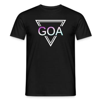 GOA Techno House Party EDM Festival Electro Rave - Men's T-Shirt - black - Front - AI Model Male 178 light (178cm)