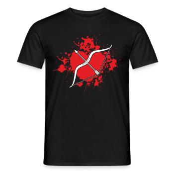 Bogensport Bogenschütze Bogenschießen Pfeil Bogen - Männer T-Shirt - Schwarz - Vorne - AI Model Male 178 light (178cm)