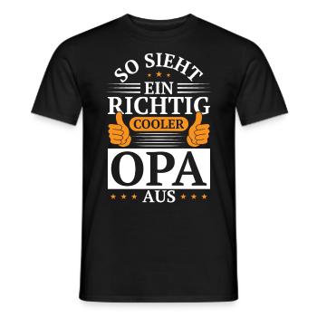 Opa, bester Großvater Super Opi, Nichte Enkel - Männer T-Shirt - Schwarz - Vorne - AI Model Male 178 light (178cm)
