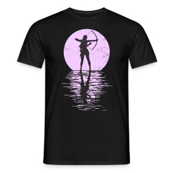 Bogensport Bogenschütze Bogenschießen Pfeil Bogen - Männer T-Shirt - Schwarz - Vorne - AI Model Male 178 light (178cm)