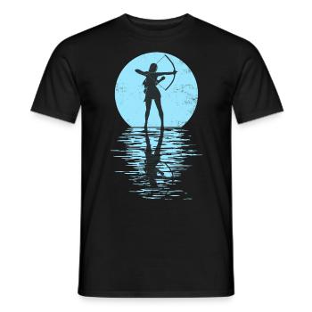 Bogensport Bogenschütze Bogenschießen Pfeil Bogen - Männer T-Shirt - Schwarz - Vorne - AI Model Male 178 light (178cm)