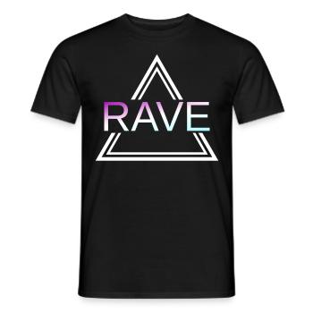 Rave Techno House Party EDM Festival Goa Electro - Männer T-Shirt - Schwarz - Vorne - AI Model Male 178 light (178cm)