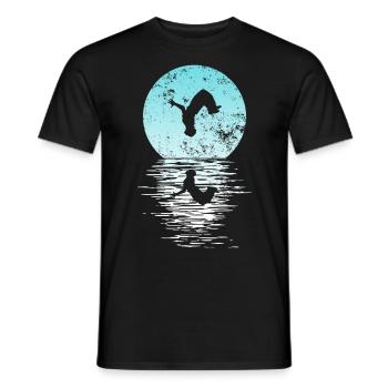Parkour, Freerunning, Street Workout, Acrobatic - Männer T-Shirt - Schwarz - Vorne - AI Model Male 178 light (178cm)