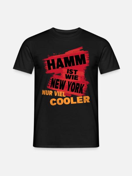 Hamm Deutschland Stadt Spruch Ist Wie New York - Männer T-Shirt - Schwarz