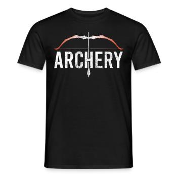 Bogensport Bogenschütze Bogenschießen Pfeil Bogen - Männer T-Shirt - Schwarz - Vorne - AI Model Male 178 light (178cm)