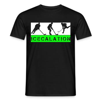 Équipe de hockey sur glace, club, club, entraîneur-joueur fan - T-shirt homme - noir - Devant - AI Model Male 178 light (178cm)