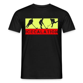 Équipe de hockey sur glace, club, club, entraîneur-joueur fan - T-shirt homme - noir - Devant - AI Model Male 178 light (178cm)