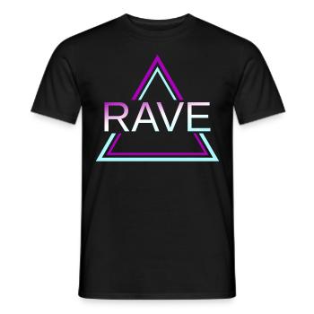 Rave Techno House Party EDM Festival Goa Electro - Männer T-Shirt - Schwarz - Vorne - AI Model Male 178 light (178cm)