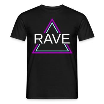 Rave Techno House Party EDM Festival Goa Electro - T-shirt homme - noir - Devant - AI Model Male 178 light (178cm)