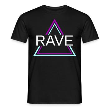 Rave Techno House Party EDM Festival Goa Electro - T-shirt homme - noir - Devant - AI Model Male 178 light (178cm)
