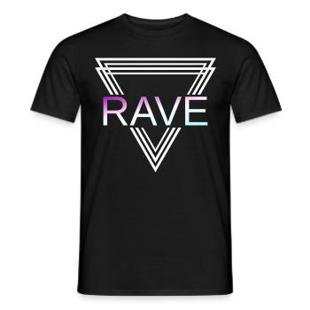 Rave Techno House Party EDM Festival Goa Electro - T-shirt homme - noir - Devant - AI Model Male 178 light (178cm)