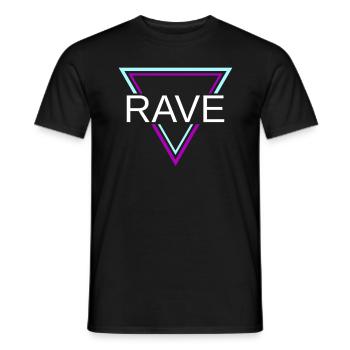 Rave Techno House Party EDM Festival Goa Electro - T-shirt homme - noir - Devant - AI Model Male 178 light (178cm)