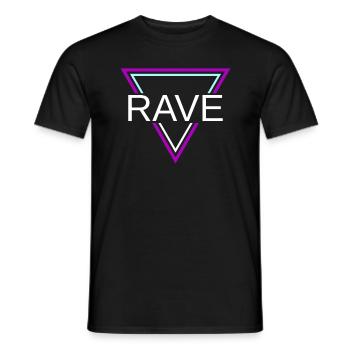 Rave Techno House Party EDM Festival Goa Electro - Männer T-Shirt - Schwarz - Vorne - AI Model Male 178 light (178cm)