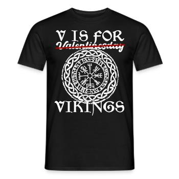 Cadeau d’amour viking de la Saint-Valentin - T-shirt homme - noir - Devant - AI Model Male 178 light (178cm)